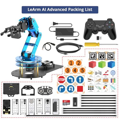 Robotic Arm for Arduino AI Vision & Voice Interaction 6DOF Serial Bus Servo Smart Robot Arm