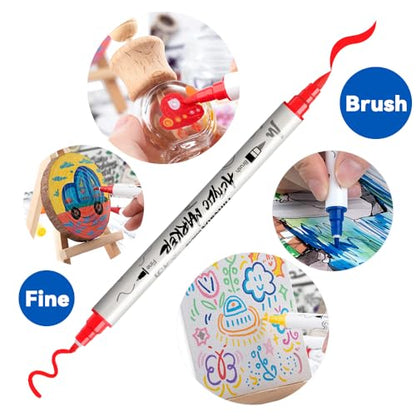 12 Colors Fine and Brush Dual (12 Count)