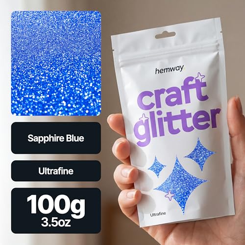 Craft Glitter Sapphire Blue 100g Ultrafine Glitter (3.5 Ounce)