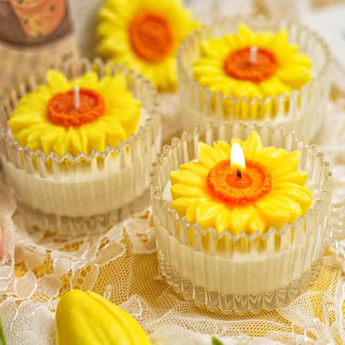 4Pack Sunflower Candle Molds