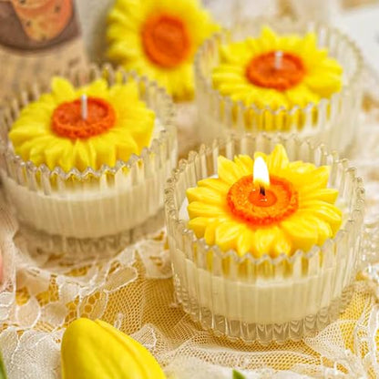 4Pack Sunflower Candle Molds