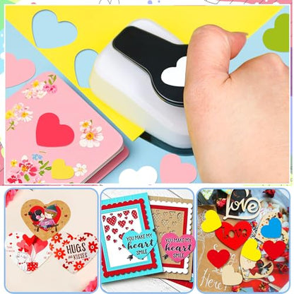 Heart Hole Punch 1 inch Heart Punch for Crafts Hearts Shaped Hole Puncher for Crafts Hearts Shape Paper Punch Craft Punches for Scrapbooking