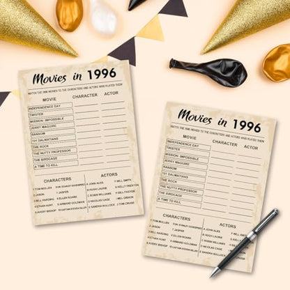30th Birthday Party Games (31 Count)