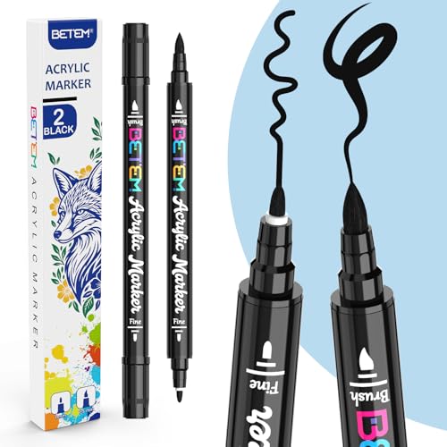 2 Black Paint Markers for Glass (10 Count)