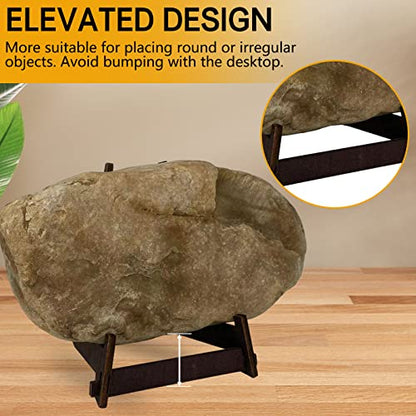 2 Pack 8 Inch Wooden Plate Stands for Display