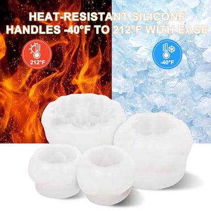 4PCS Large Flower Silicone Candle Molds