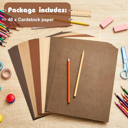 40 Sheets 5 Shades Cardstock Paper (40 Count)