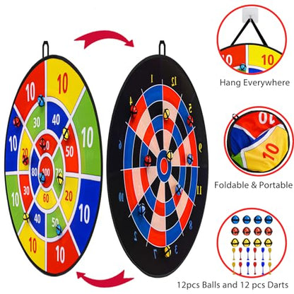 29" Dart Board Games for Kids (24 Count)