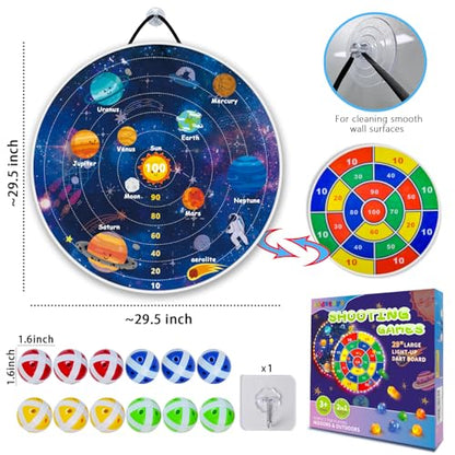 2 in 1 29" Large LED Dart Board for Kids