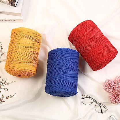 Cotton Macrame Cord 3mm 546yards Natural Colored Macrame Supplies