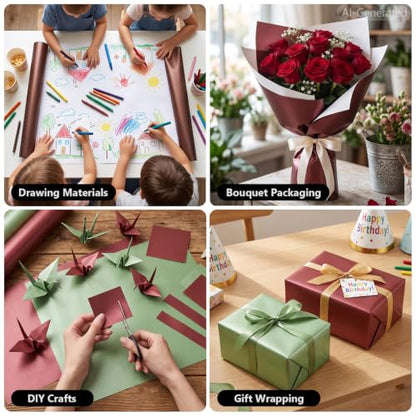 Wine Red Matte Wrapping Paper