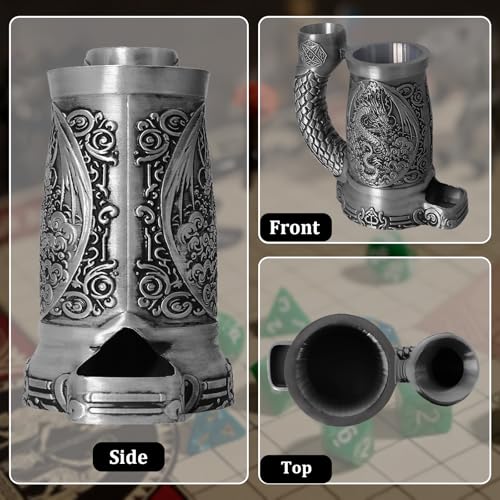 Dice Tower Mug Dice Rolling Tower with 7 PCS Dice Set