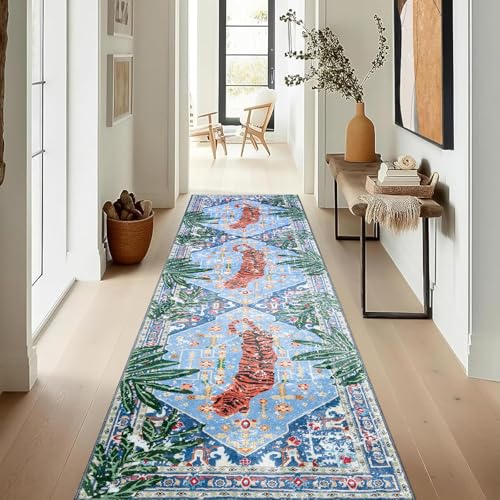 Oriental Tropical Hallway Runner Rug 2x6 Washable (11.8334 Sq Ft)