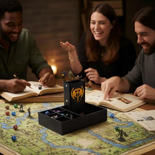 DND Dice Tray and Dice Tower with Storage