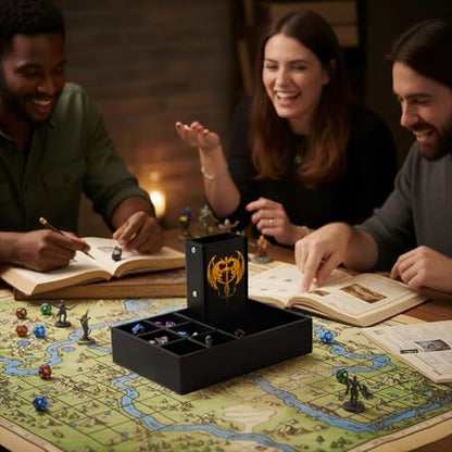 DND Dice Tray and Dice Tower with Storage