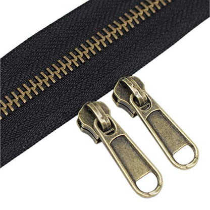 5 Metal Zippers by The Yard Bulk 4 Yards
