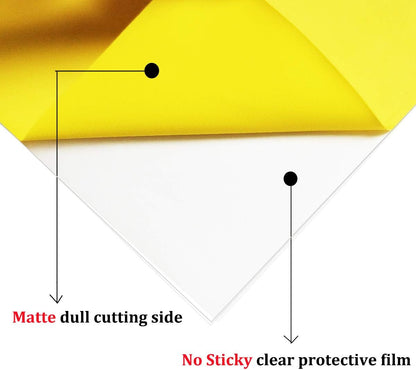 Guangyintong Heat Transfer Vinyl HTV Rolls, 12" x 10ft Matte Surface Yellow Iron on Vinyl for T-Shirts, Easy to Cut & Weed for All Cutter Machine, Heat Vinyl DIY Design