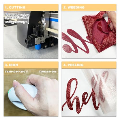 Glitter HTV Heat Transfer Vinyl Rolls