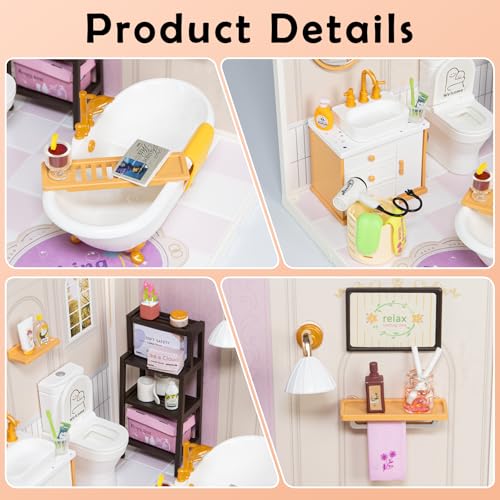 Cozy Bathroom DIY Miniature House Kit for Adults