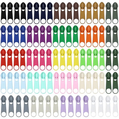 88Pcs Zippers Repair Kit Zipper Replacement 5# Zipper Pull Rescue Kit for Clothing Jackets Purses Luggage Backpacks (88 Count)