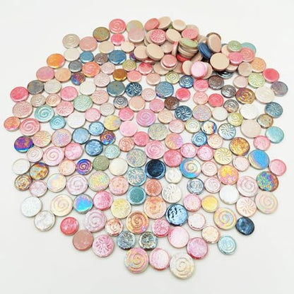 500g 1.1lb Random Color Irregular Ceramics Mosaic Tiles (16 Ounce)