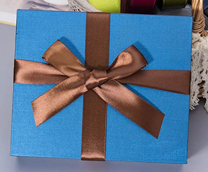 1 Inch Brown Solid Satin Ribbon for Gift Wrapping