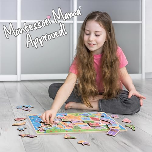 USA Map Wooden Puzzle