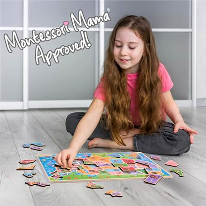 USA Map Wooden Puzzle