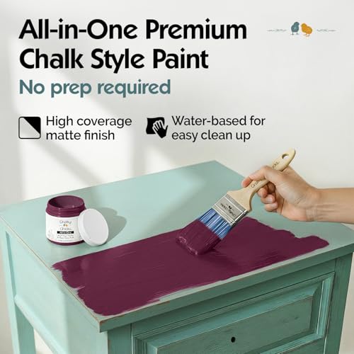 Logan Berry 16 Fl Oz Chalk Paint for Furniture All in One