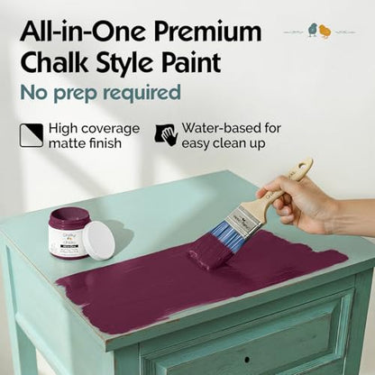 Logan Berry 16 Fl Oz Chalk Paint for Furniture All in One