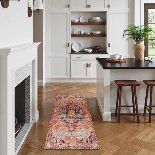 Reine Bohemian Floral Medallion Runner Rug