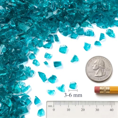 Turquoise Crushed Glass for Resin Art & Crafts (24 Ounce)