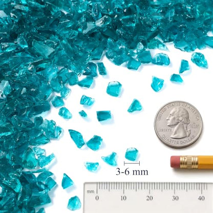 Turquoise Crushed Glass for Resin Art & Crafts (24 Ounce)