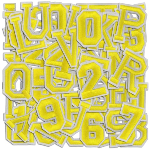 Letter and Number Iron On Patches (72 Count)