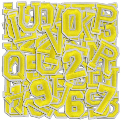 Letter and Number Iron On Patches (72 Count)