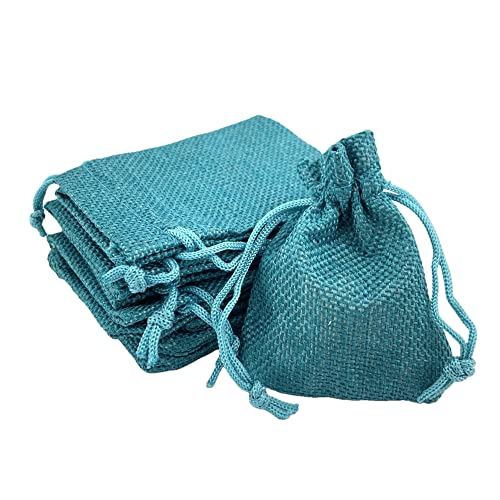 Pack of 25 Burlap Gift Bags with Drawstring Linen Jewelry Pouches Wedding Hessian Jute Bags for Birthday and Treat Pouches Party Wedding Favors Gift