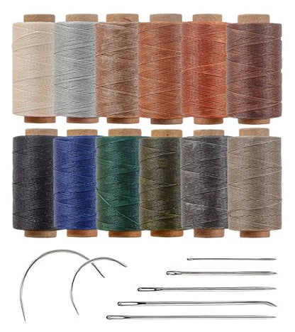 Round Waxed Thread 0.45mm 12 Neutral Colors (12 Colors)