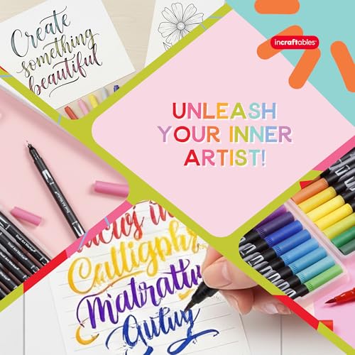 36 Color Dual Tip Calligraphy Pen Set (32 Count)