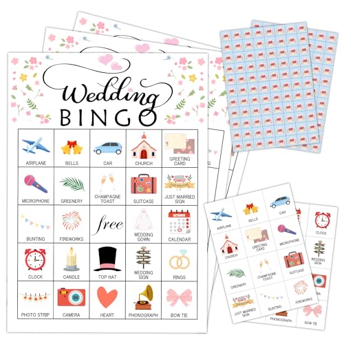 Wedding Party Bingo Game Cards (24 Count)