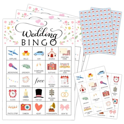 Wedding Party Bingo Game Cards (24 Count)
