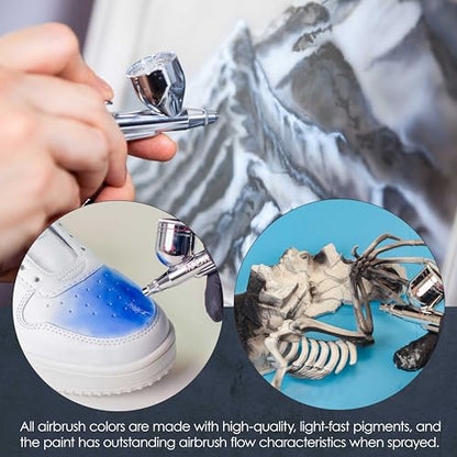 Opaque Aqua Blue Acrylic Airbrush Paint (8 Fl Oz)