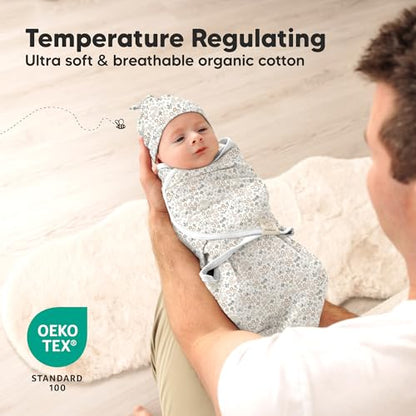 3pk Organic Swaddles for Newborns Girls (3 Count)