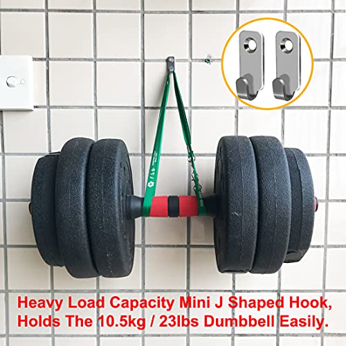10pcs Heavy Duty Hanger 304 Stainless Steel Wall Mounted Mini J Hook for Mirror Picture Frames Hanging Wire (10 Count)