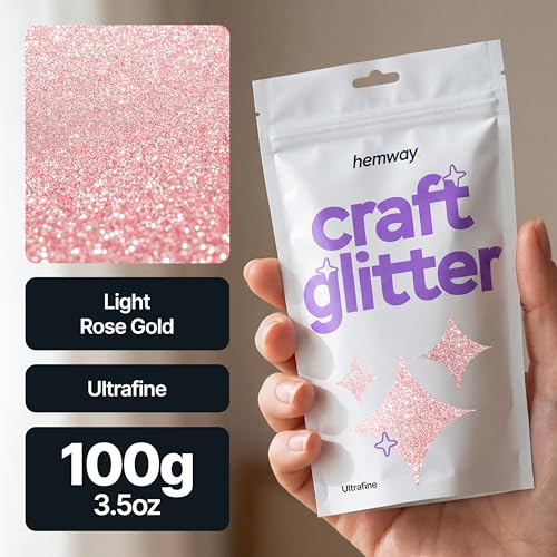 Craft Glitter Light Rose Gold 100g Ultrafine Glitter (3.5 Ounce)