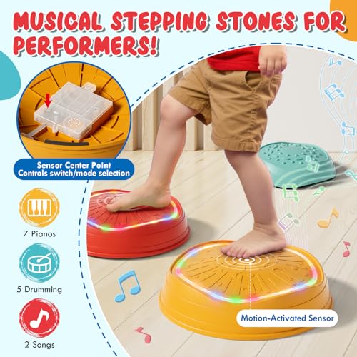 Light Up Musical Stepping Stones for Kids