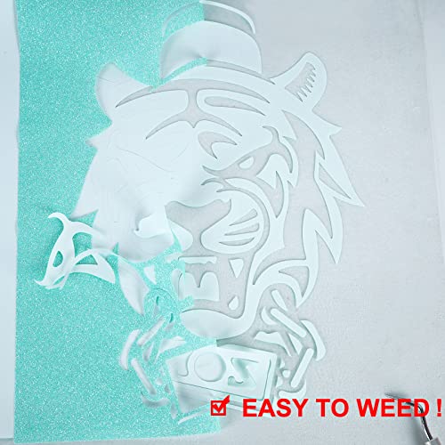 Glitter Fluorescent Light Blue HTV Heat Transfer Vinyl Rolls