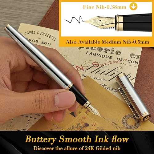 Silver Chrome Fountain Pen