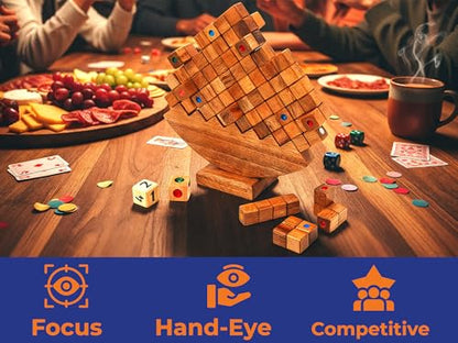 Wooden Balance Stacking Tower