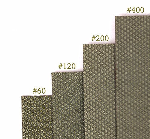 Diamond Abrasive Paper Sheets Diamond Sandpaper Nylon Back for Sanding Stone Glass Ceramic (4 Count)