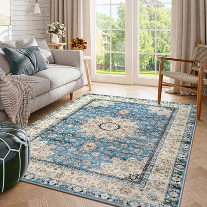 Felice Oriental Floral Medallion Area Rug